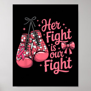 Poster Cancer du sein Sa lutte est notre combat Gants de