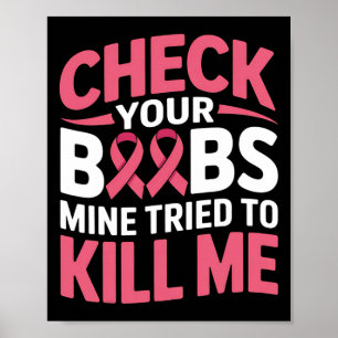 Poster Cancer Du Sein Vérifiez Votre Mien Du Sein Essaie 