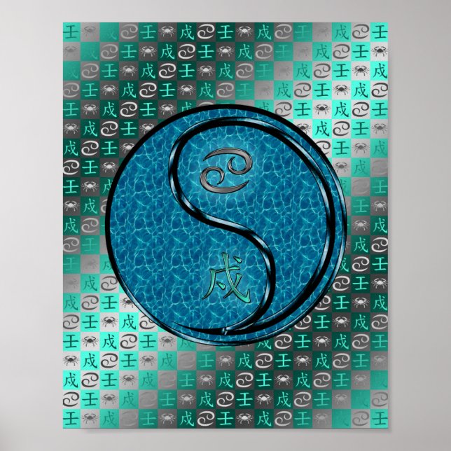 Poster Cancer et chien d'eau (Devant)