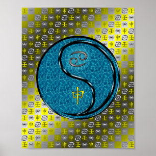 Poster Cancer et singe de l'eau