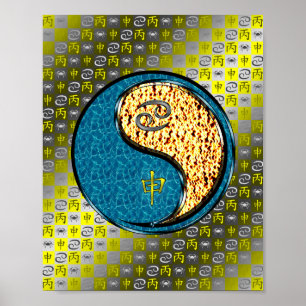 Poster Cancer et singe du feu