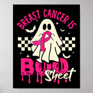 Poster Cancer Fantôme Halloween Sensibilisation au cancer