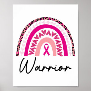 Poster Cancer Guerrier Pink Breast Cancer Sensibilisation