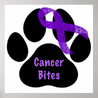 Cancer Mord la Patte du Chien Ruban Violet Lymphom