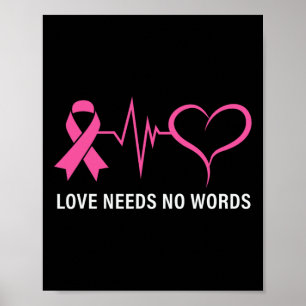 Poster Cancer Pink Ribbon Sensibilisation au cancer