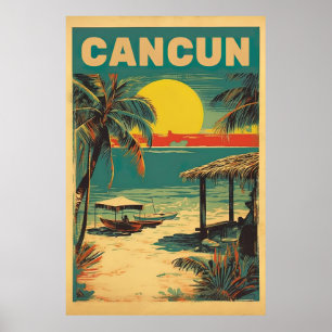 Poster Cancun, Mexique, Voyage