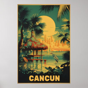 Poster Cancun, Mexique, Voyage