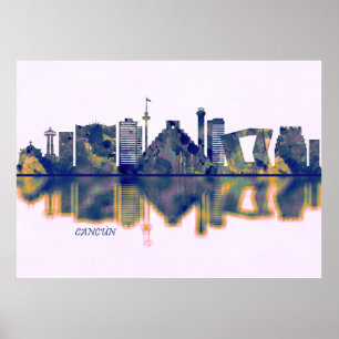 Poster Cancun Skyline