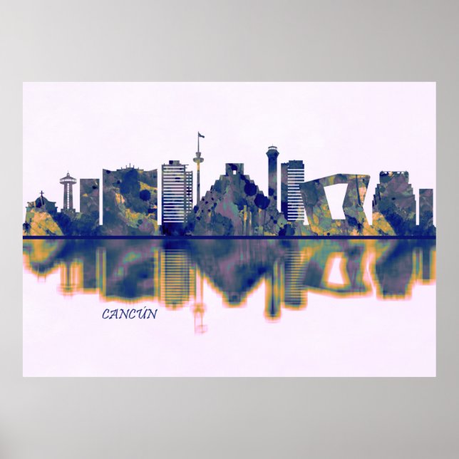 Poster Cancun Skyline (Devant)