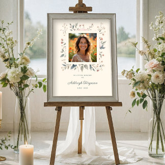 Poster Candid Delicate Soft Pastel Floral Frame Photo 