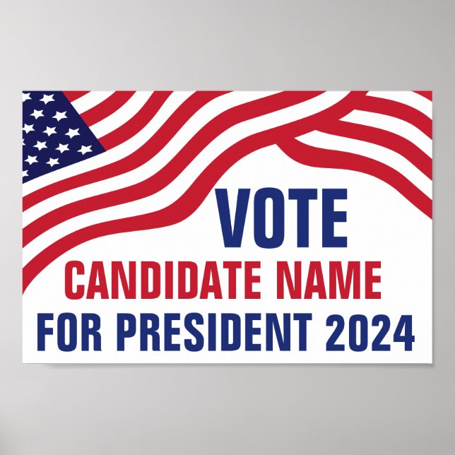 Poster Candidat politique personnalisé Campagne électoral (Devant)