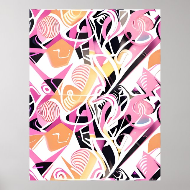 Poster Candied Moment of a Memphis Design (Devant)