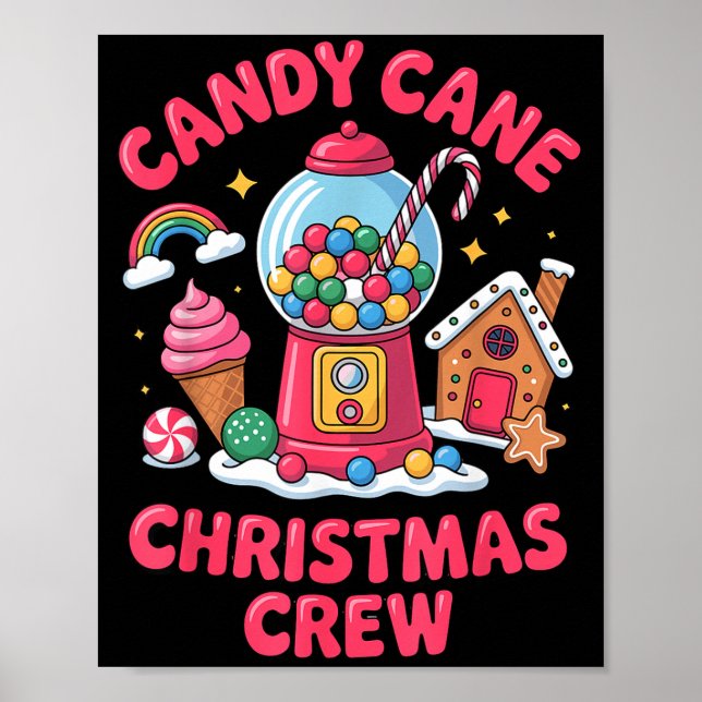 Poster Candy Cane Christmas Crew Gumball Gingerbread Pepp (Devant)