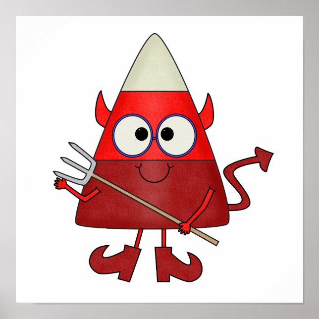 Poster Candy Corn Devil Halloween (Devant)