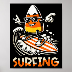 Poster Candy Corn Funny Halloween Design