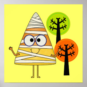 Poster Candy Corn maman Halloween