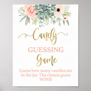 Poster Candy deviner jeu succulents signe