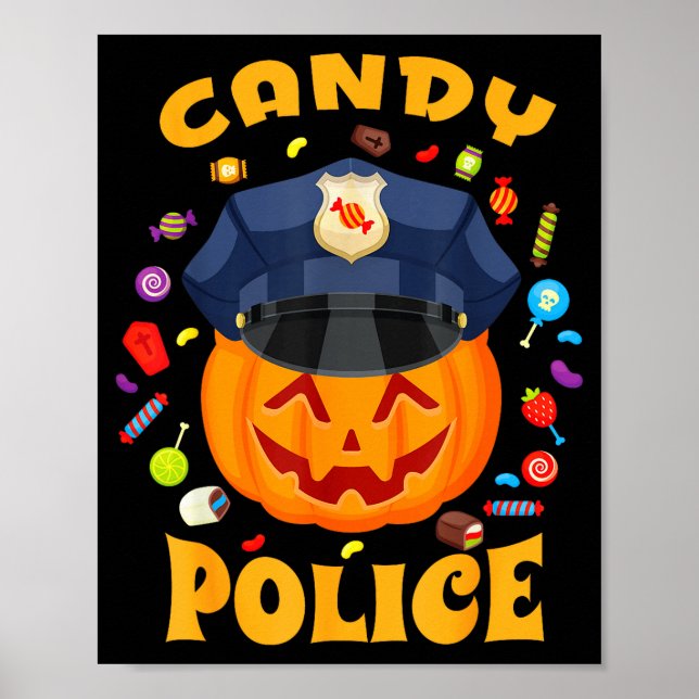 Poster Candy Lice Halloween Party Costume Security Funny  (Devant)