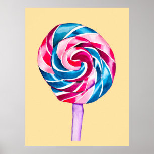 Poster Candy lollipop eau douce art