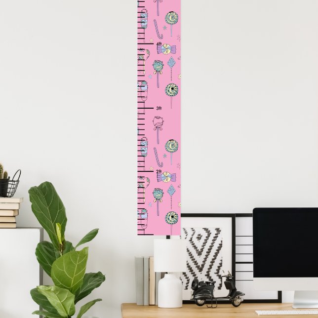 Poster Candy Print Cute Baby Growth Chart (Bureau à domicile)