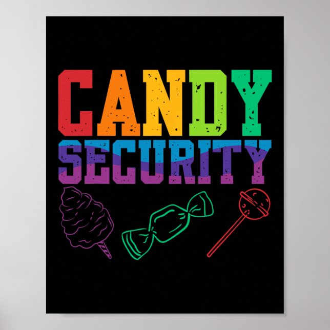 Poster Candy Sécurité Candyland Halloween Costume Enfants (Devant)
