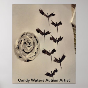 Poster Candy Waters Artiste de l'autisme