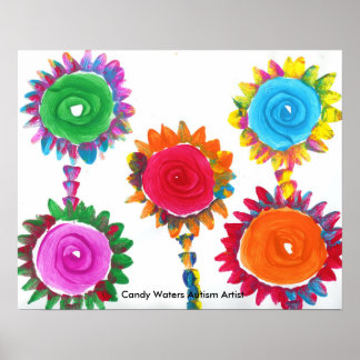 Poster Candy Waters Artiste de l'autisme