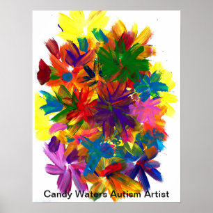 Poster Candy Waters Artiste de l'autisme
