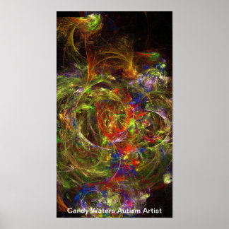 Poster Candy Waters Artiste de l'autisme