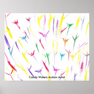 Poster Candy Waters Artiste de l'autisme