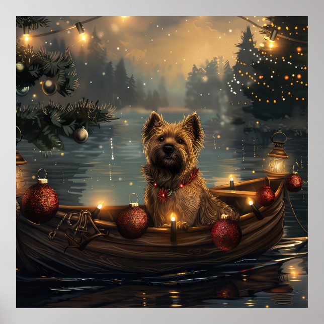 Poster Cane Corso Noël Festive Voyage (Devant)