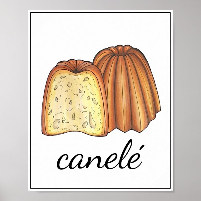 Poster Canelé Pâtisserie Pâtisserie Pâtisserie Boulangeri (Devant)