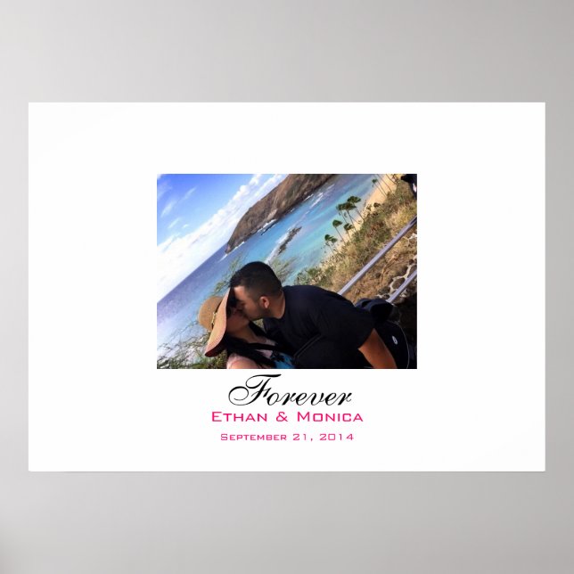 Poster Canevas de signature Mariage personnalisé (Devant)