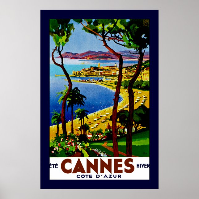 Poster Cannes ~ Côte d'Azur (Devant)