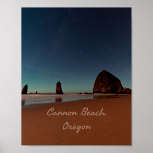 Poster Cannon Beach Oregon Haystack Rock