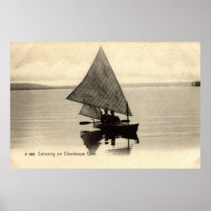 Poster Canoë-kayak sur le cru 1905 de Chatauqua New York