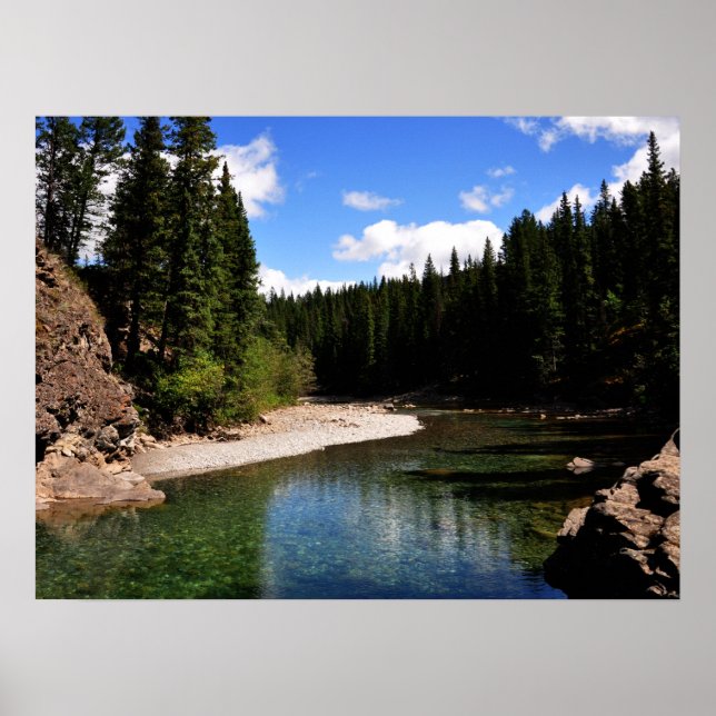 Poster Canoe Meadows Kananaskis Canada Photo (Devant)