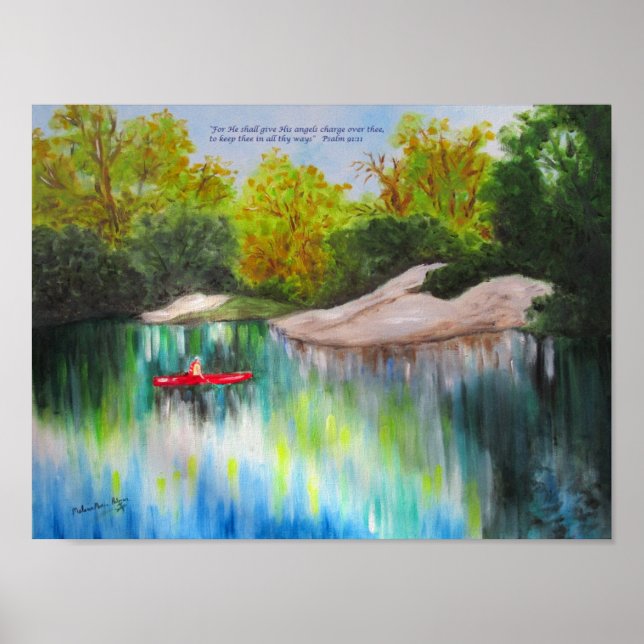 Poster Canoë sur la rivière Withlacoochee (Devant)