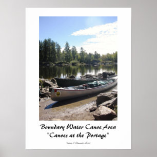 Poster Canoës au Portage-BWCA