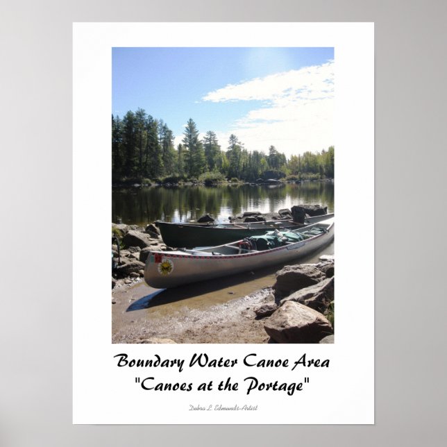 Poster Canoës au Portage-BWCA (Devant)
