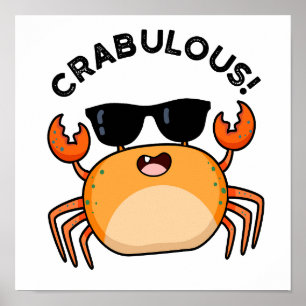 Poster Canon de crabe amusant