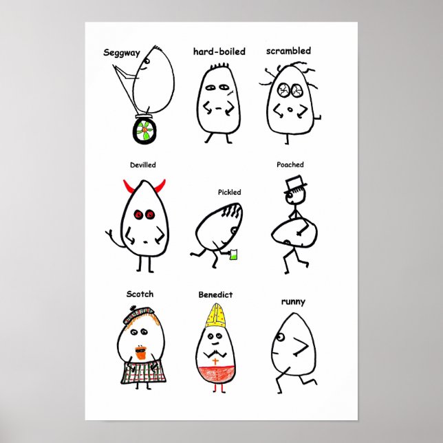 Poster Canons à oeufs amusants (Devant)