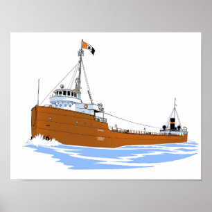Poster Canopus (Interlake), cargo des Grands Lacs