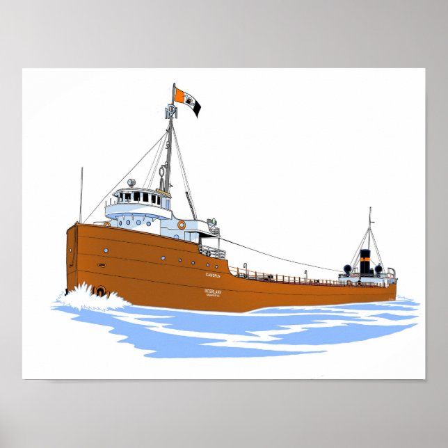 Poster Canopus (Interlake), cargo des Grands Lacs (Devant)