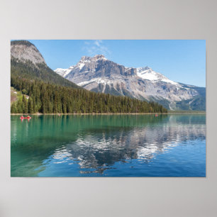 Poster Canot sur le célèbre lac Emerald - Yoho NP, Canada