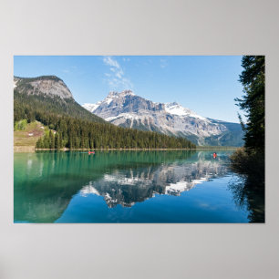 Poster Canot sur le célèbre lac Emerald - Yoho NP, Canada