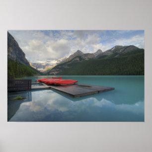 Poster Canots rouges à Lake Louise