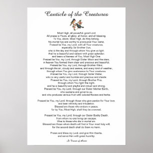 Poster Cantique des Créatures de Saint François d'Assise