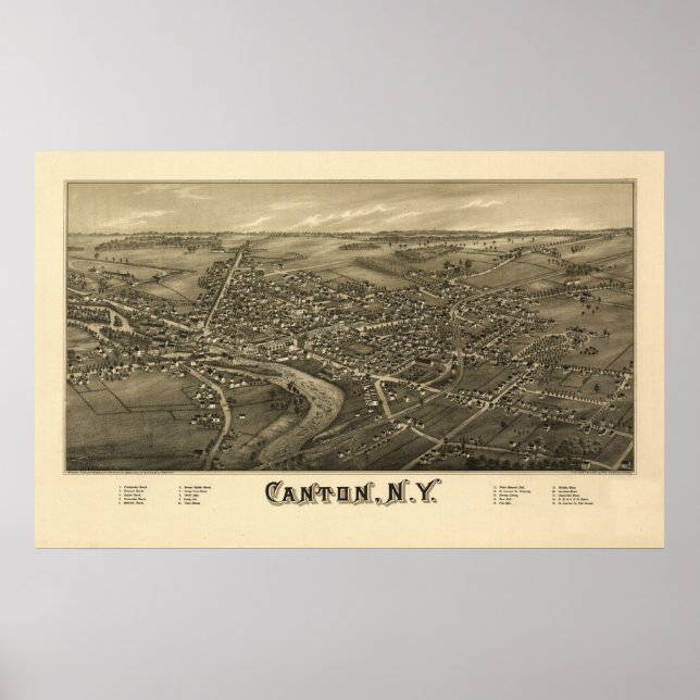 Poster Canton NY 1885 (Devant)