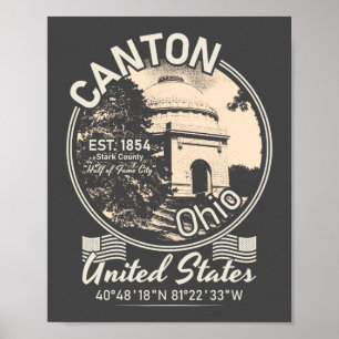 POSTER CANTON - OHIO VINTAGE